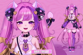 expert live2d rigging and animation for vtube studio custom vtuber models
