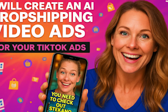 create ai dropshipping ads, ai tiktok ads and facebook promotional video ads