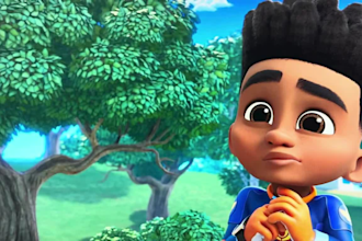 create cinematic 3d cartoon animated music video, music visualizer 3d short film