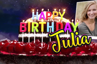 create best happy birthday animation video and card wishes