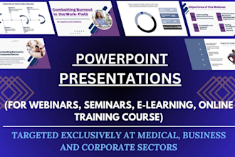create attractive powerpoints for training, webinars or workshops