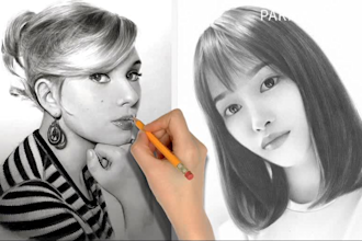 create a realistic pencil sketch portrait drawing from your photo