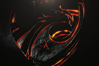 create an epic cinematic 3d logo reveal or trailer video