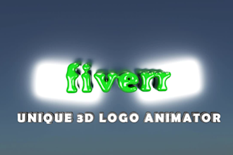create unique 3d logo animation
