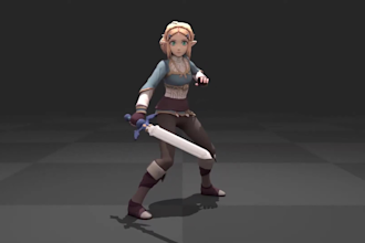 create 3d game character, game assets, 3d game animation for game and trailers