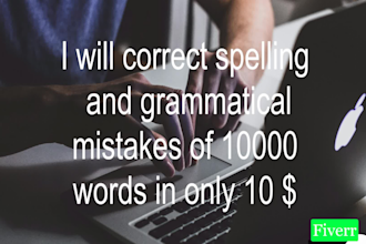correct your spelling, punctuation, grammatical mistakes etc