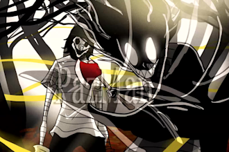 create a 2d animation gif anime style, 10 seconds