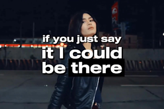 create astonishing animated lyrics music video for your song, retro lyrics
