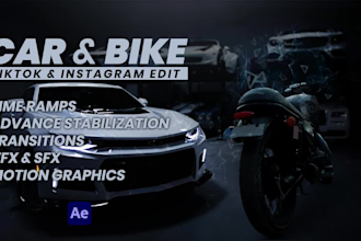 do car video editing with effects for reels and tiktok