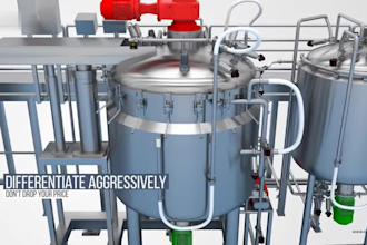 do realistic industrial animation for 3d factory process and manufacturing video
