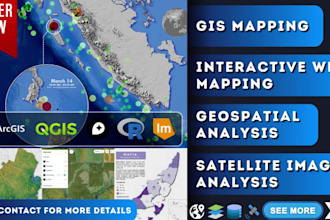 create gis maps, spatial analysis, digitizing, georeferencing in qgis and arcgis