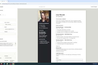provide a resume builder with 20 professional CV templates