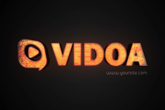 make neon sign light intro for your logo or text