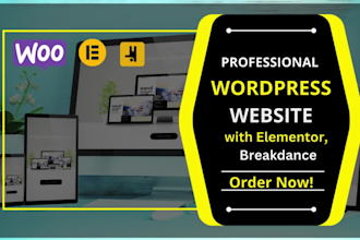 design, edit, fix responsive wordpress design with elementor, divi, breakdance