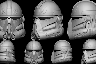 design 3d cosplay mask 3d helmet 3d cosplay model print and paint wearable armor