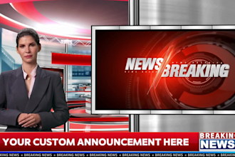 create professionnel ai spokesperson breaking news video