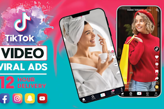 create viral tik tok video ads, tiktok ads for ecommerce products or services