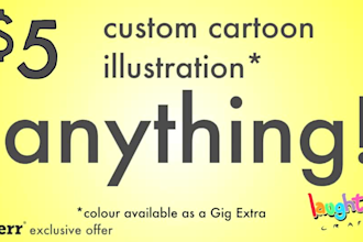 draw a custom cartoon illustration or drawing