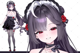design and rig live2d model, 2d vtuber model, vtuber rigging, live 2d model