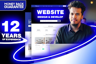 do website development, develop custom website as full stack web developer