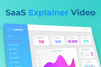 create animated saas explainer video, saas demo video