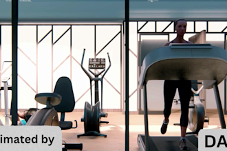 3d gym equipment animation, fitness equipment  animation, fitness product video