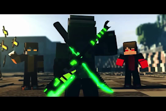 do cinematic minecraft animation video 3d short intro tik tok character outro