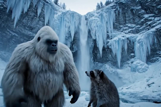 create gorilla ai yeti vlog ai video ai bigfoot vlog using kling veo 3