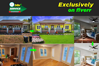 do real estate photo editing and hdr photo retouching, flambient