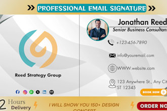 design clickable HTML animated email signature for business
