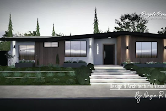 create an architectural 3d home model in sketchup and render exterior designs