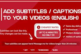 add accurate subtitles, captions for your videos