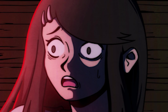 create 2d animation horror and creepy story into a life