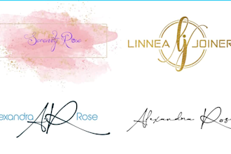 design modern signature and photography logo