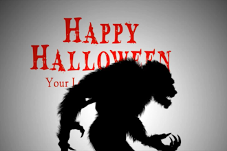 make cool werewolf halloween video intro