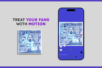 animate your cover for reel music promotion