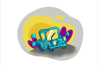 design flat illustration for game, UI UX, app, web, cartoon