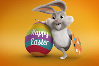 make a funny bunny happy easter greeting video