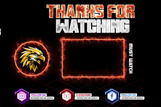create youtube intro outro, end screen, subscribe button or lower thirds