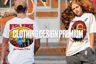create original illustration and artwork for your fashion clothing brand