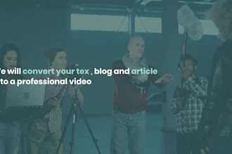 convert article, blog or text into professional video with voice