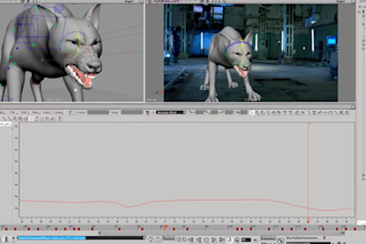 create 3d creature horror animation and animal vfx compositing