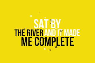 create kinetic typography lyrics animation video