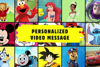 create a personalized message from any character