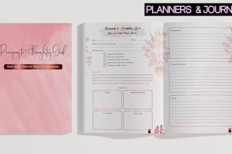 design custom planner, journal, calendar, ebook