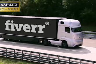 add your logo or text on truck video trailer