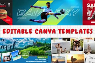 create editable canva templates for social media posts and banners