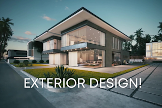 do 3d modelling, exterior design and realistic rendering