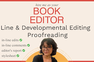 professionally line edit and proofread your fiction or non fiction book