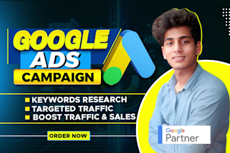 setup and manage google ads adwords PPC campaigns for sales